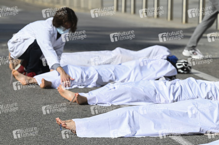 Klimaprotest der Umweltschutzbewegung Extinction Rebellion in Madrid