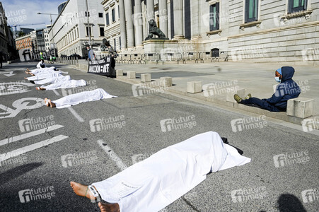 Klimaprotest der Umweltschutzbewegung Extinction Rebellion in Madrid