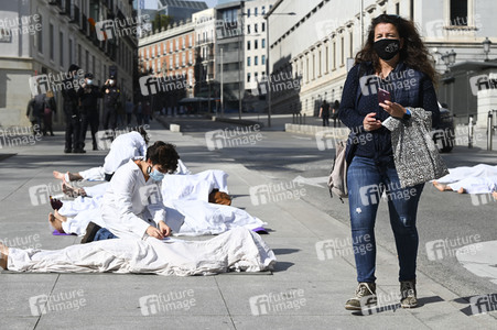 Klimaprotest der Umweltschutzbewegung Extinction Rebellion in Madrid