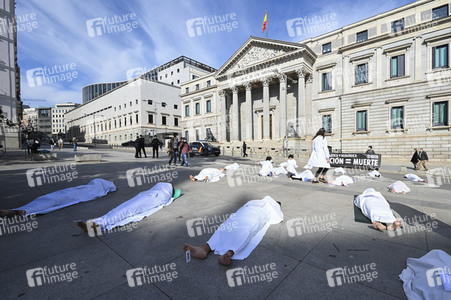 Klimaprotest der Umweltschutzbewegung Extinction Rebellion in Madrid