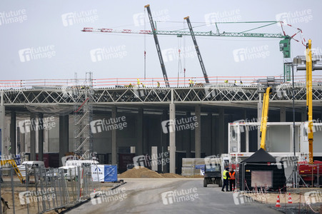 Baustelle der Tesla Gigafactory 4 in Grünheide