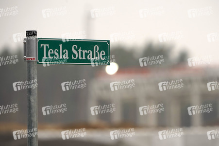 Baustelle der Tesla Gigafactory 4 in Grünheide