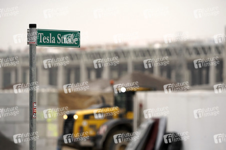 Baustelle der Tesla Gigafactory 4 in Grünheide