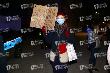 Demonstration gegen das polnische Abtreibungsgesetz in Zgorzelec