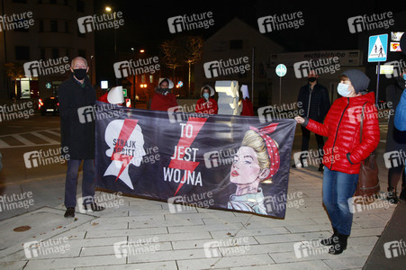 Demonstration gegen das polnische Abtreibungsgesetz in Zgorzelec
