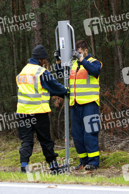 Pressetermin zum Bau eines Zauns zur Eindämmung der Afrikanischen Schweinepest in Krauschwitz