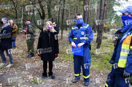 Pressetermin zum Bau eines Zauns zur Eindämmung der Afrikanischen Schweinepest in Krauschwitz