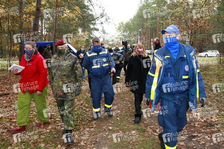 Pressetermin zum Bau eines Zauns zur Eindämmung der Afrikanischen Schweinepest in Krauschwitz