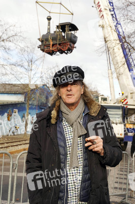 Eintreffen der Lokomotive Emma im Filmpark Babelsberg in Potsdam