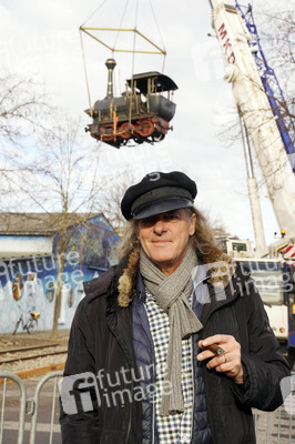 Eintreffen der Lokomotive Emma im Filmpark Babelsberg in Potsdam