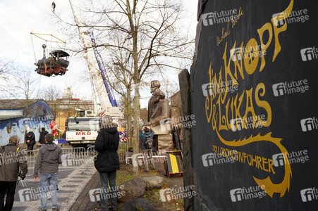 Eintreffen der Lokomotive Emma im Filmpark Babelsberg in Potsdam