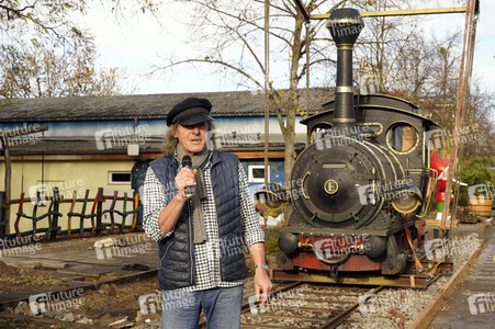 Eintreffen der Lokomotive Emma im Filmpark Babelsberg in Potsdam