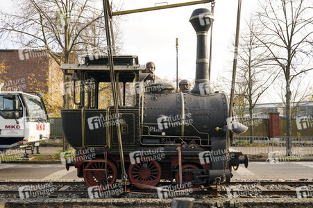 Eintreffen der Lokomotive Emma im Filmpark Babelsberg in Potsdam