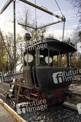 Eintreffen der Lokomotive Emma im Filmpark Babelsberg in Potsdam