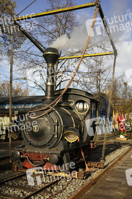 Eintreffen der Lokomotive Emma im Filmpark Babelsberg in Potsdam