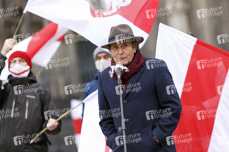 Kundgebung für Demokratie in Belarus in Köln