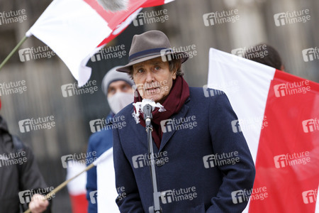 Kundgebung für Demokratie in Belarus in Köln