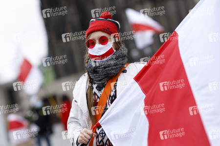 Kundgebung für Demokratie in Belarus in Köln