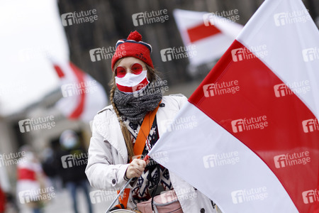 Kundgebung für Demokratie in Belarus in Köln