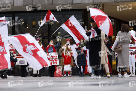 Kundgebung für Demokratie in Belarus in Köln