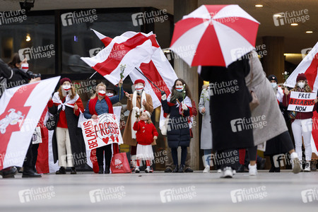 Kundgebung für Demokratie in Belarus in Köln