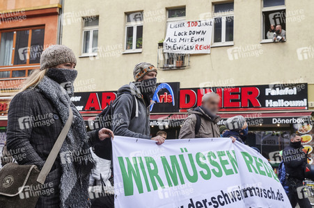 Schweigemarsch gegen Coronamaßnahmen in Berlin