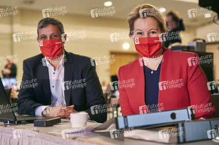 Hybrider Landesparteitag der SPD in Berlin