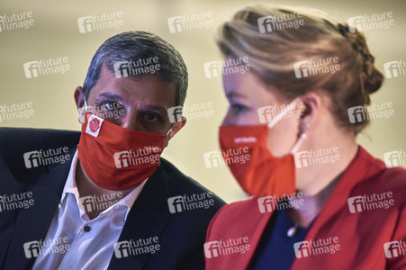 Hybrider Landesparteitag der SPD in Berlin