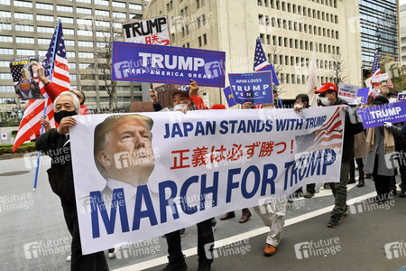 Pro Trump Demonstration in Tokio