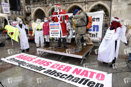 Kundgebung zum bundesweiten Aktionstag gegen Aufrüstung und Krieg in München