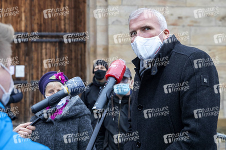 Rundgang von Bodo Ramelow über das Bundesgartenschau-Gelände 2021 in Erfurt