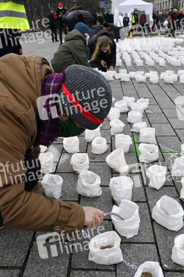 Fridays for Future Lichteraktion in Berlin