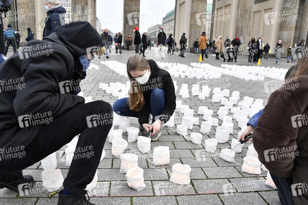 Fridays for Future Lichteraktion in Berlin