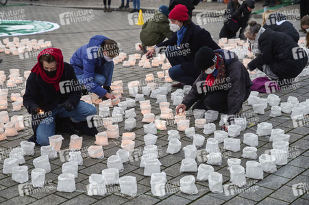 Fridays for Future Lichteraktion in Berlin