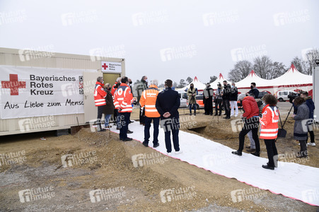 Pressebesichtigung des Impfzentrums Unterschleißheim