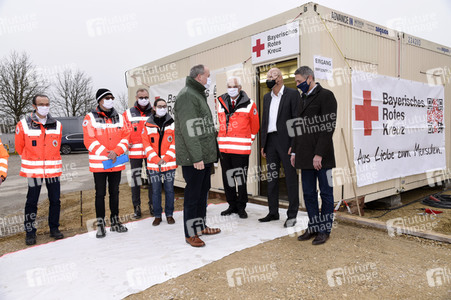 Pressebesichtigung des Impfzentrums Unterschleißheim
