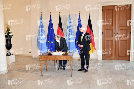 Bundespräsident Steinmeier empfängt Antonio Guterres in Berlin