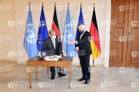 Bundespräsident Steinmeier empfängt Antonio Guterres in Berlin