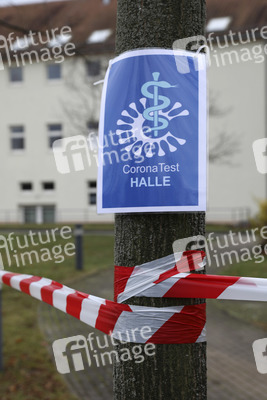 Corona-Schnelltest-Station in Halle (Saale)