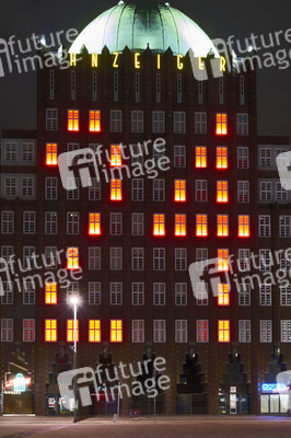 Anzeigerhochhaus Advendskalender in Hannover