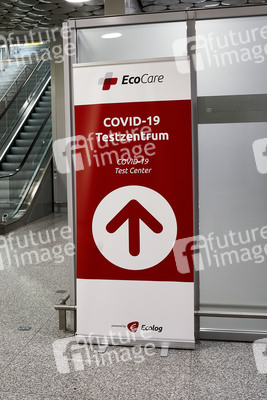 COVID-19 Testzentrum am Hannover Airport in Langehagen