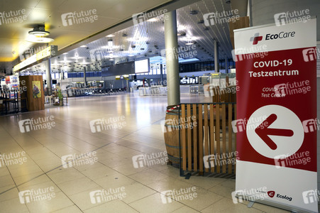 COVID-19 Testzentrum am Hannover Airport in Langehagen