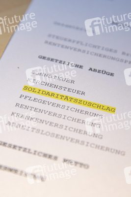 Symbolfoto Teilweiser Wegfall des Solidaritätszuschlages