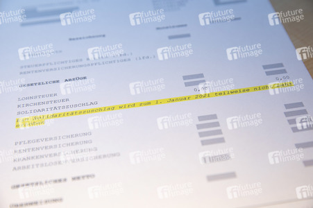 Symbolfoto Teilweiser Wegfall des Solidaritätszuschlages