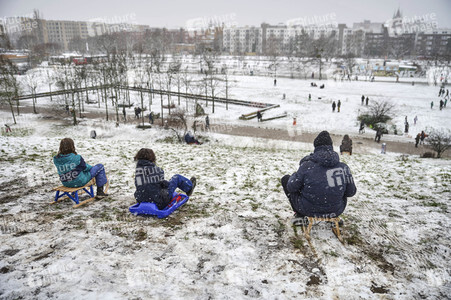 Erster Schnee 2021 in Berlin