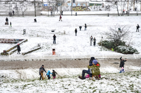 Erster Schnee 2021 in Berlin