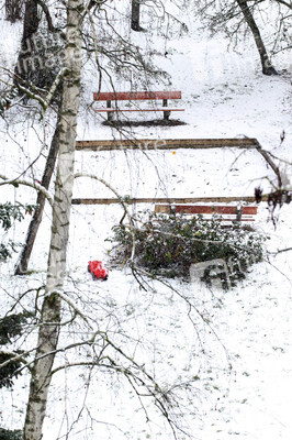 Erster Schnee 2021 in Berlin