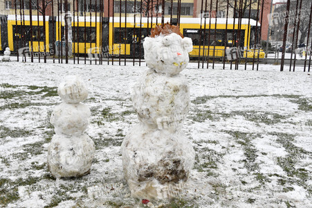 Erster Schnee 2021 in Berlin