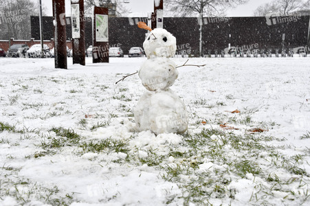 Erster Schnee 2021 in Berlin