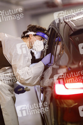 Symbolfoto Corona-Testzentrum